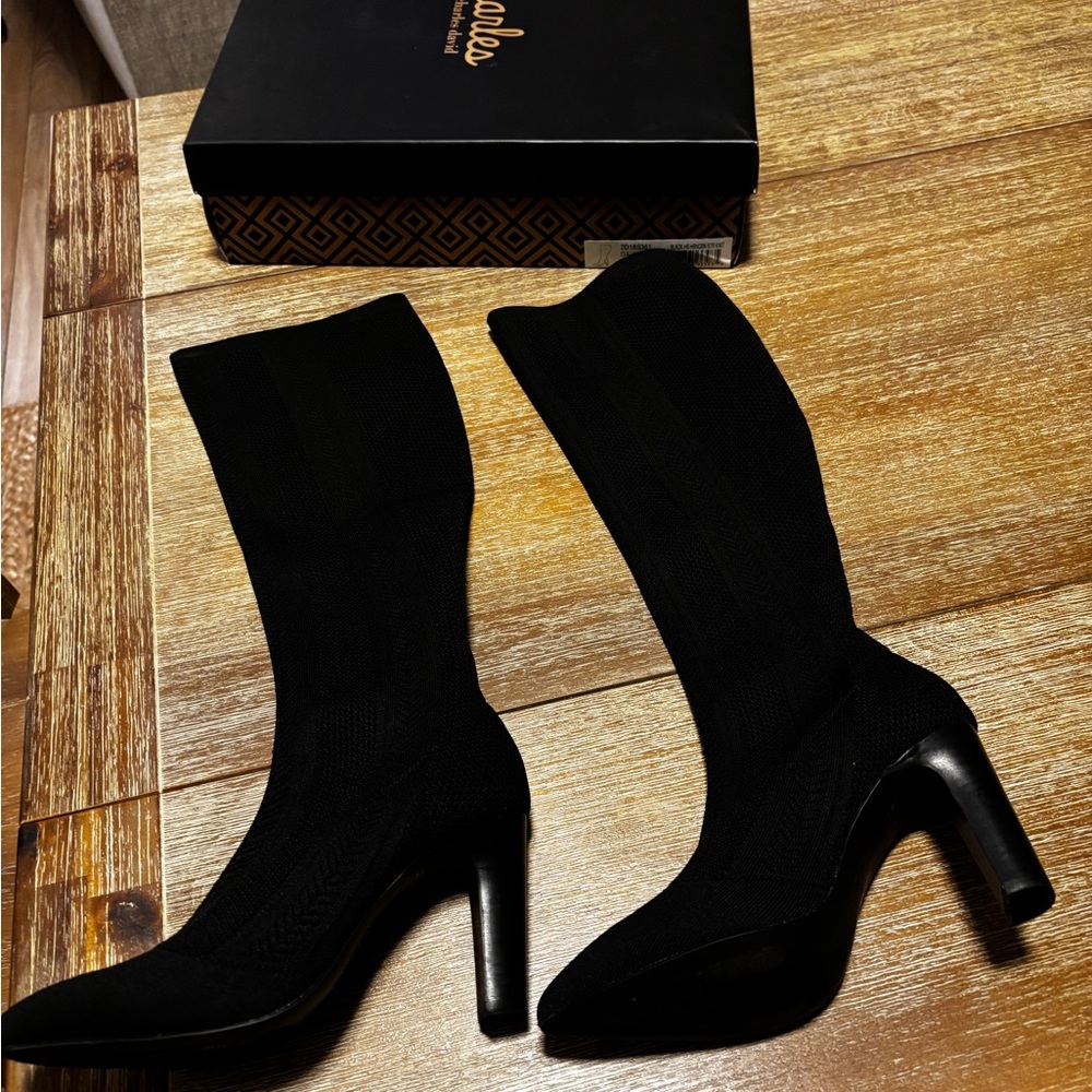 Charles by Charles David Dalton Stretch Knit Tall Boot Women's Size 6